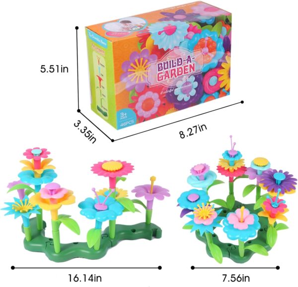 YEVIOR Gifts Toys for Girls Flower Garden Building for Kids Age 3, 4, 5, 6, 7 Year Old,Toys Gifts for Toddlers Play Set Educational STEM Toy for Kids Birthday Gift Ideas, Christmas Toys Gift - Image 5