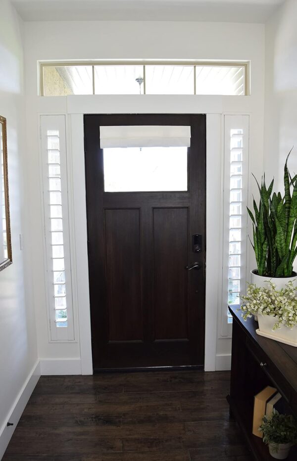 Small Front Door Curtain Washable (25"w x 20"L Bright White) - Image 4