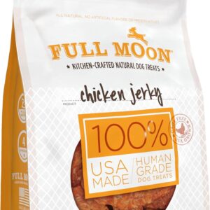 Full Moon Chicken Jerky Healthy All Natural Dog Treats Human Grade Made in USA Grain Free 12 oz