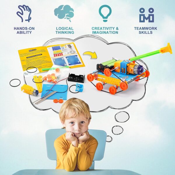 STEM Kits for Kids Ages 5-7 8-10, Robot Building Kits for Boys 8-12, Science Experiments for Kids 6-8 9-12, Car Crafts Activities Engineering Kit, STEM Toys for 5 6 7 8 10 12 Year Old Boys Girls Gifts - Image 6