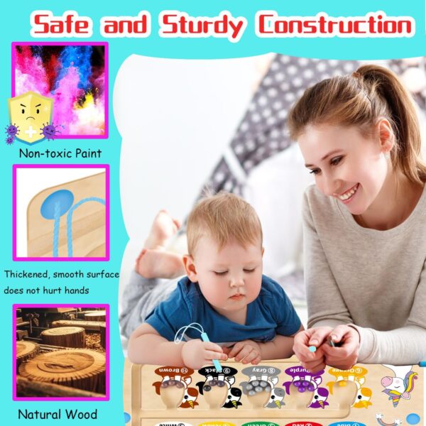 Magnetic Color and Number Maze,Uniorn Gifts for Girls,Montessori Toys for 2 3 4 5 Year Old,Learning Educational Sensory Toys for Toddlers and Kids Boys Girls,Christmas Stocking Stuffers for Kids - Image 4