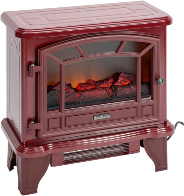 Duraflame Electric Freestanding Infrared Quartz Fireplace Stove, Red - Image 3