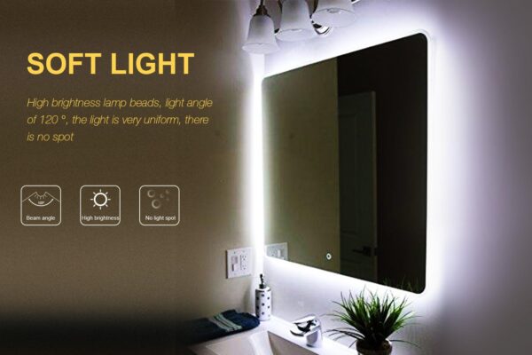 ViLSOM Led Vanity Mirror Lights Kit, 13ft/4M 240 LEDs Make-up Vanity Mirror Light for Vanity Makeup Table Set with Dimmer and Power Supply, Mirror not Included - Image 5