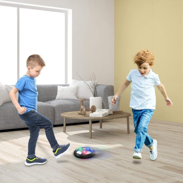 Hover Soccer Ball Boy Toy, Air Power Floating Hover Soccer with LED Light & Soft Foam Bumper, Kids Training Soccer Ball Indoor Outdoor Game, Birthday Gifts for Age 3 4 5 6 7 8-10 Years Old Boys Girls - Image 6