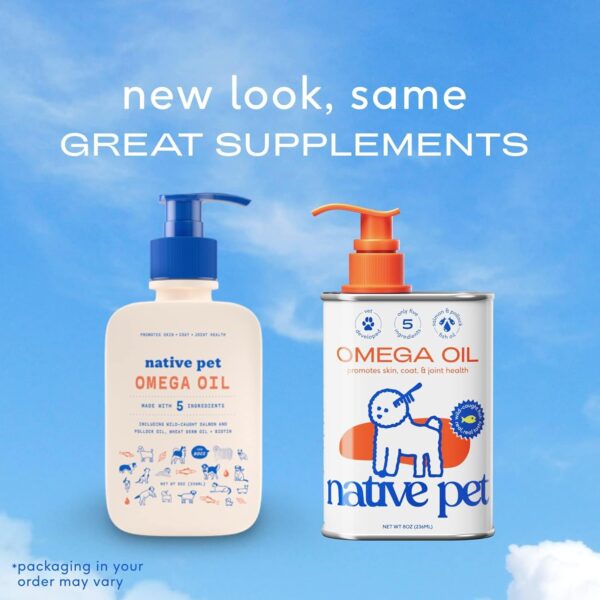 Native Pet Omega 3 Fish Oil for Dogs - Made with Wild Alaskan Salmon Oil for Dogs with Omega 3 EPA DHA - Supports Itchy Skin + Mobility - Liquid Pump is Easy to Serve - a Fish Oil Dogs Love! (8 oz) - Image 2