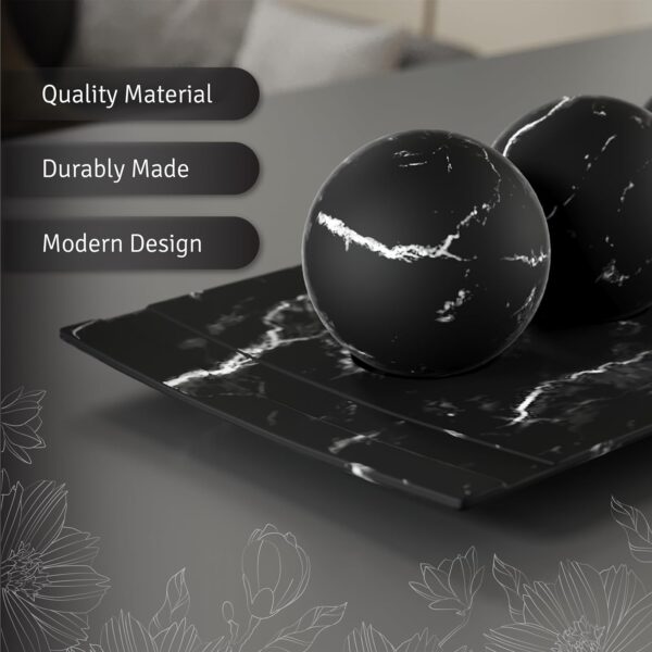 Creative Scents Matte Black Home Decor Bowl and Orb Set - Coffee Table Decor for Living Room - Centerpiece Table Decorations for Dining Table, Kitchen Counter, Foyer - Elegant House Decoration - Image 6