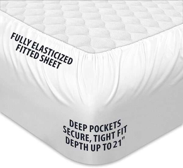 TEXARTIST Queen Mattress Pad Cover Cooling Mattress Topper Pillow Top Mattress Cover Quilted Fitted Mattress Protector with 8-21 Inch Deep Pocket - Image 6