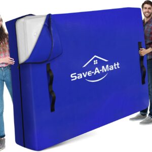Mattress Bags for Moving - Extra Thick & Durable Queen Mattress Cover for Moving - Reusable Waterproof Tarp Mattress Protector with Heavy Duty Handles (82’’x62’’x15’’ Queen Size)