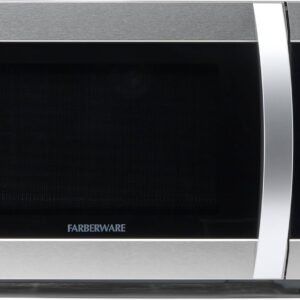 Farberware Countertop Microwave 1000 Watts, 1.3 Cu. Ft. - Microwave Oven With LED Lighting and Child Lock - Perfect for Apartments and Dorms - Easy Clean Stainless Steel
