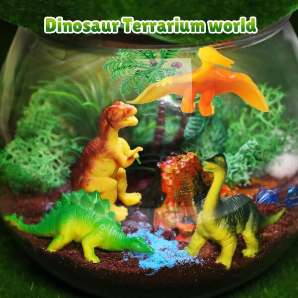 RONSTONE Dinosaur Toys for Boys - Dinosaur Terrarium Kit for Kids - Christmas Birthday Gifts for Boys Ages 4 5 6 7 8 Year Old - Light Up DIY Dinosaur Arts and Crafts for Boys and Kids - Image 3