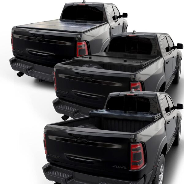 Hard Tri-Fold Truck Bed Cover Compatible with 2009-2024 Dodge Ram 1500 & 2500 6' 4" Bed Without Ram Box (76.3") - Image 4