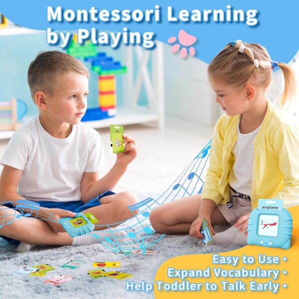 Toddler Toys Talking Flash Cards for 1 2 3 4 5 6 Year Old Boys and Girls, Autism Sensory Toys for Autistic Children, Learning Educational Montessori Speech Therapy 248 Sight Words Kids Gifts - Image 4