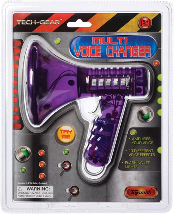 Toysmith Tech Gear Multi Voice Changer, Amplifies Voice With 8 Different Voice Effects, For Boys & Girls Ages 5+, Colors vary - Image 3