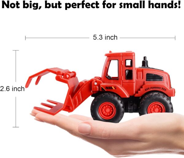 Beestech Construction Toys for 3 Years Old Boys Girls Kids, Friction Powered Construction Truck Toys Vehicles Sand Toys Trucks Excavator, Bulldozer, Road Roller (Colorful 4 Pack) - Image 6