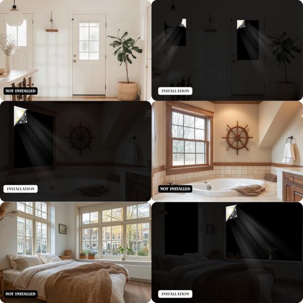 100% Blackout Curtains and Portable Blinds Effectively Block Out Room Light and are Easy to Install, Making Them Ideal as Travel Blackout Shades for Bedroom Windows(Black,55" W x 40" L) 1 Pc - Image 5