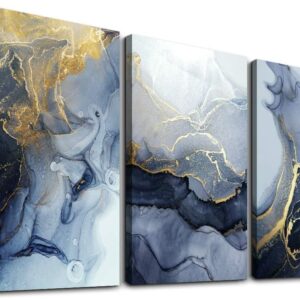 DZRWUBHS Abstract Wall Decor for Living Room Bedroom Wall Art Abstract Ink Wall Painting Wall Artworks Hang Pictures for Office Decoration 3 Panels Bathroom Home Decor Posters 12x16 inch 3 Piece