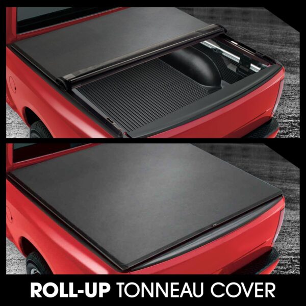 DNA Motoring TTC-RU-015 Truck Bed Soft Vinyl Roll-Up Tonneau Cover Compatible with 15-20 Ford F150 5.5Ft Fleetside Bed , Black - Image 4