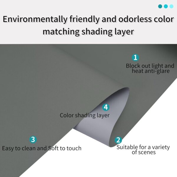MYshade Cordless Roller Shades, Blackout Roller Blinds with Valance Cover, Room Darkening Window Shades for Home, Office, Bathroom, French Door, UV Blocking, Thermal Insulated, 24 inch Wide, Gray - Image 3