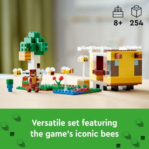 LEGO Minecraft The Bee Cottage Building Set - Construction Toy with Buildable House, Farm, Baby Zombie, and Animal Figures, Game Inspired Birthday Gift Idea for Boys and Girls Ages 8 and Up, 21241 - Image 3
