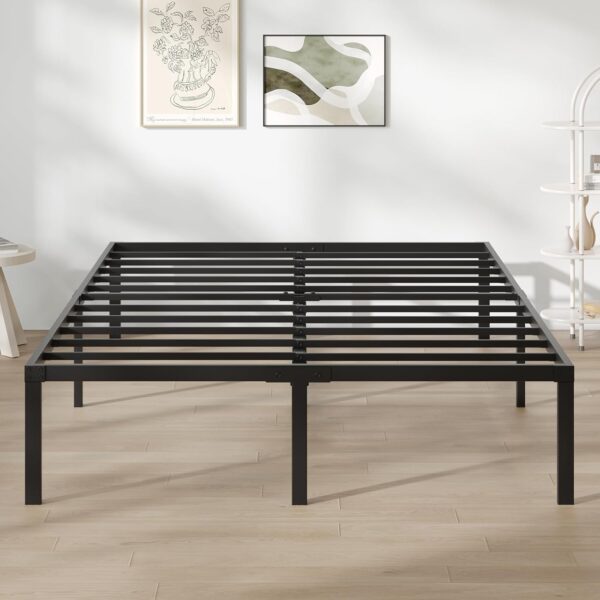 Novilla Queen Bed Frame, 14 Inch Metal Platform Bed Frame Queen Size No Box Spring Needed, Heavy Duty Steel Slat Support, Easy Assembly