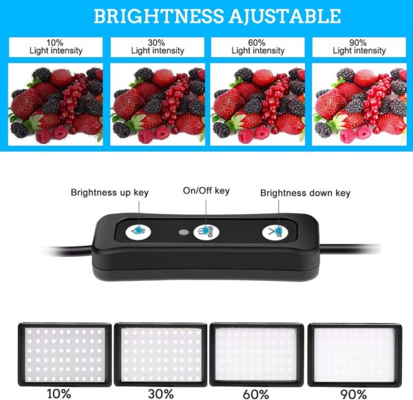 LED Video Light 2-Pack, 5600K Dimmable USB Photo Lights with Mini Tripod and Colored Filters for Photo Studios, Small Angle Shooting, Video Recording, Game Streaming - Image 6