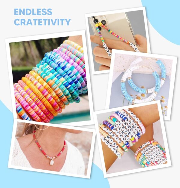 Dowsabel Clay Beads Bracelet Making Kit for Girls Toys, 4000Pcs Preppy Clay Beads for Bracelet Jewelry Making, Friendship Bracelets DIY Arts and Crafts Teen Girl Gifts Toys for Ages 6-13 - Image 2