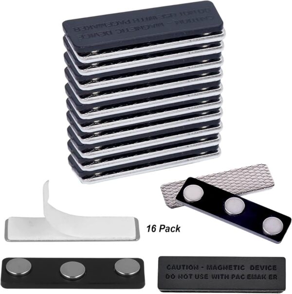 16 Pack Magnetic Curtain Closure for Blackout Blind Accessory, Window Blinds, Name Badge Holders with Adhesive, Curtain Magnet with Super Strong Magnets for Blackout Curtains - Image 7