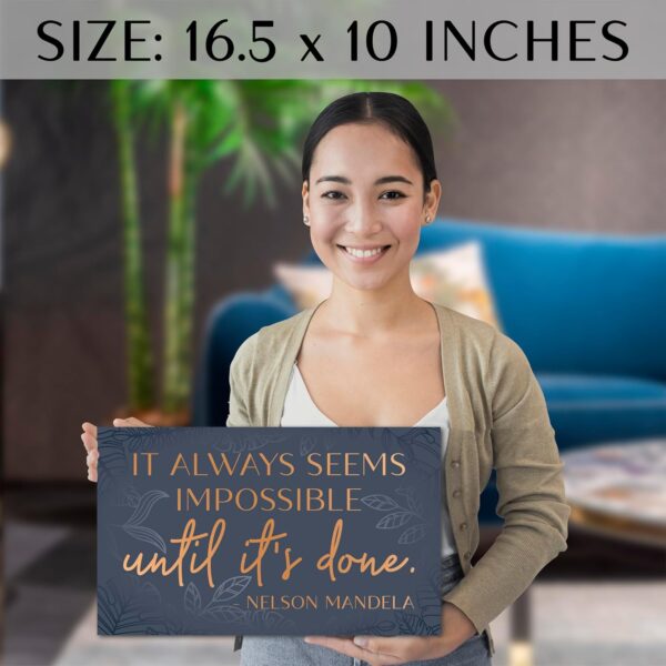 Inspirational Wall Art Canvas Poster for Bedroom, Office, Living Room - Framed Canvas - 10 x 16.5 Inch Motivational Print - Image 4