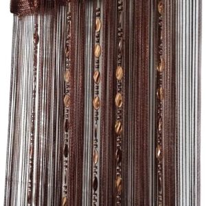 ave split 100cmX200cm Decorative Door String Curtain Beads Wall Panel Fringe Window Room Divider Blind for Wedding Coffee House Restaurant Parts Door Divider Beads Tassel Screen Decoration (coffee25)