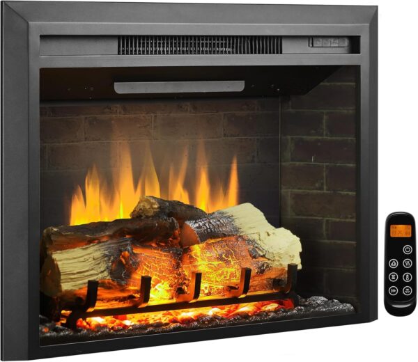 LegendFlame Carl 30" W Electric Fireplace Insert (EF263), Fireplace Heater 750/1500W, Fire Crackling Sound, Remote Control…