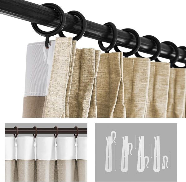 ZY Blinds Khaki Blackout Curtains for Bedroom, Pinch Pleat Curtain with Thermal Insulated Room Darkening Privacy Window Curtain Drapes for Bedroom, 25W x 54H inch, 2 Panels - Image 6