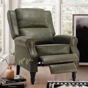 STARY Faux Leather Pushback Recliner Chair for Living Room Bedroom RV