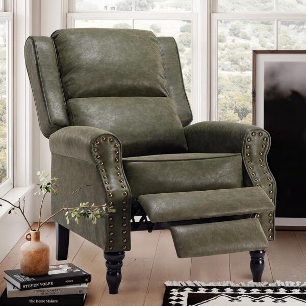 STARY Faux Leather Pushback Recliner Chair for Living Room Bedroom RV