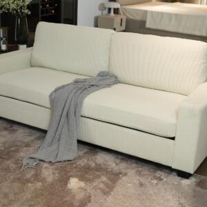 GAOMON Couch for Living Room 83-inch Comfy Sofa Couch 3 Seater Couch Modern Sofa with Deep Seat for Bedroom Apartment Home Office (Light Grey)