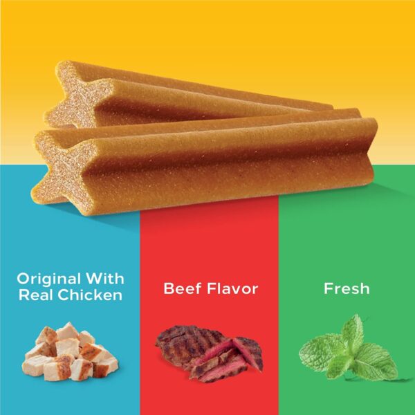 Pedigree DENTASTIX Large Dog Dental Care Treats Original, Beef & Fresh Variety Pack, 2.73 lb.Pack (51 Treats) - Image 3