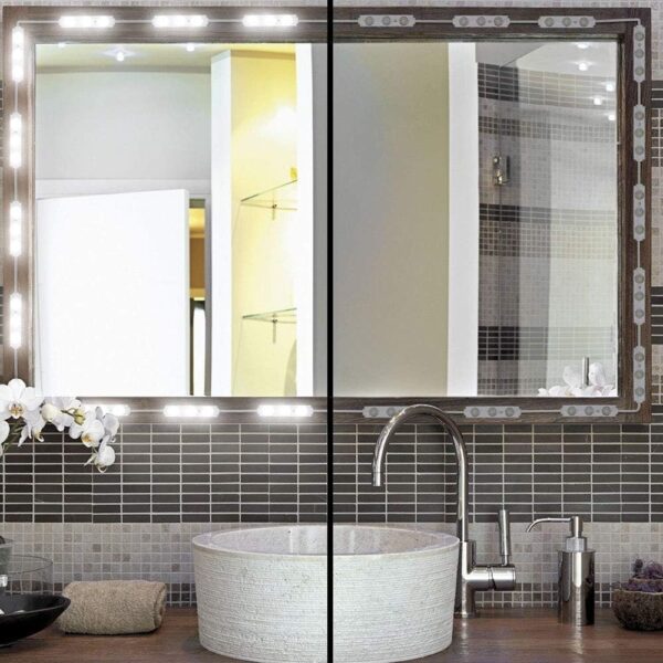 Led Vanity Mirror Lights, Hollywood Style Vanity Make Up Light, 10ft Ultra Bright White LED, Dimmable Touch Control Lights Strip, for Makeup Vanity Table & Bathroom Mirror, Mirror Not Included - Image 2