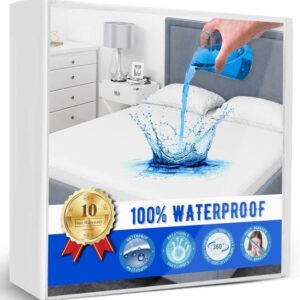 Twin Mattress Protector,Twin Mattress Cover Waterproof,Mattress Protector Twin for Kids,Noiseless Soft Breathable Cotton Terry Twin Mattress Pad for Kids Pets Adults 39"x75"