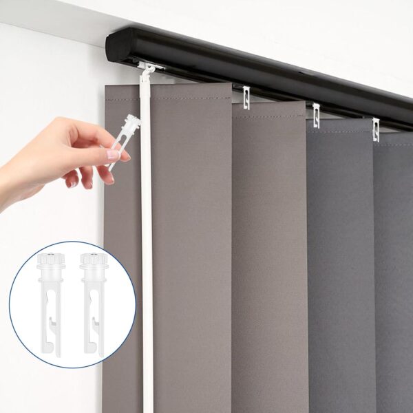 12Pcs Vertical Blind Stem Replacement Vertical Window Blind Stem White Stems for Vertical Window Blind Vertical Blinds Curtain Accessories Vertical Blind Slat Replacement - Image 6