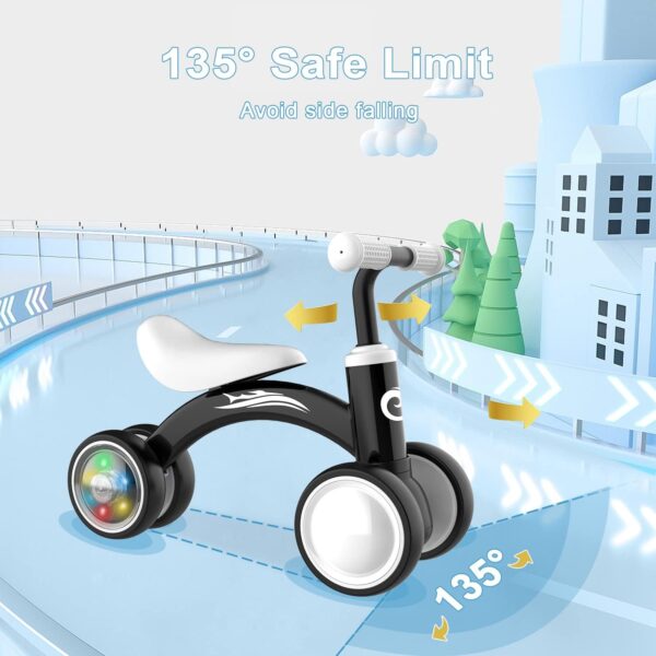 Colorful Lighting Baby Balance Bike Toys for 1 Year Old Boy Gifts, 10-36 Month Toddler Balance Bike, No Pedal 4 Silence Wheels&Soft Seat First Riding on Toys, One Year Old Boy Birthday Gifts. - Image 4