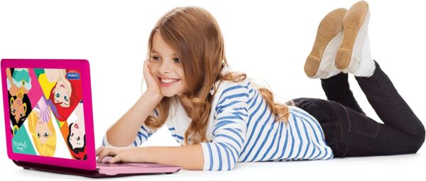 Lexibook, Educational and Bilingual Laptop Spanish/English, Girls Toy with 124 Activities to Learn, Play Games and Music, Pink, JC598DPi2 - Image 4