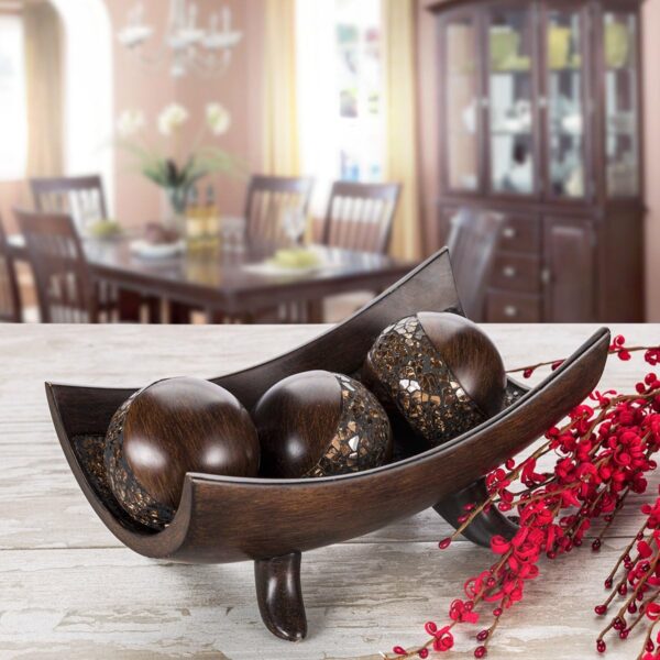 Creative Scents Schonwerk Decorative Bowl for Home Decor - Centerpiece for Dining Room Table - Coffee Table Decor for Living Room - 10" Resin Bowl - House Decor Decorations or Key Bowl for Entryway - Image 2