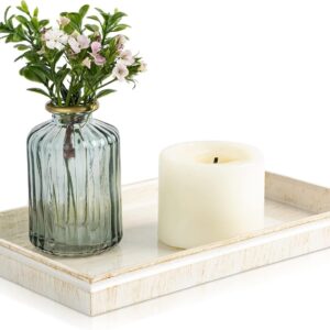 Rustic Luxe Decorative Coffee Table Tray - Decor Tray for Elegant Rustic Home Decor Works as a Perfume and Bathroom Counter Organizer, Ottoman Tray, or Table Centerpieces for Dining Room 10"Lx6"Wx1"H