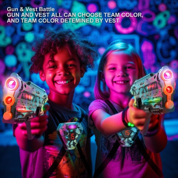 Laser Tag Set of 2, Lazer Tag Game for Kids Indoor & Outdoor Play, Gift Ideas for Kids Teens and Adults, Cool Toys for Teenage Ages 8 9 10 11 12+Year Old Boy & Girls - Image 5