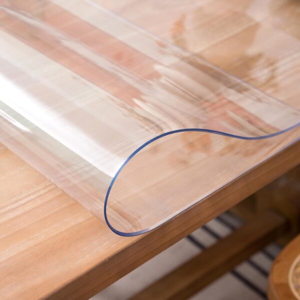 Clear Table Cover Protector 42 x 60 Inch, Table Protector for Dining Room Table, 1.5mm Thick Clear Plastic Table Protector, Clear Tablecloth Protector, Table Pad Mat for Kitchen - Image 5