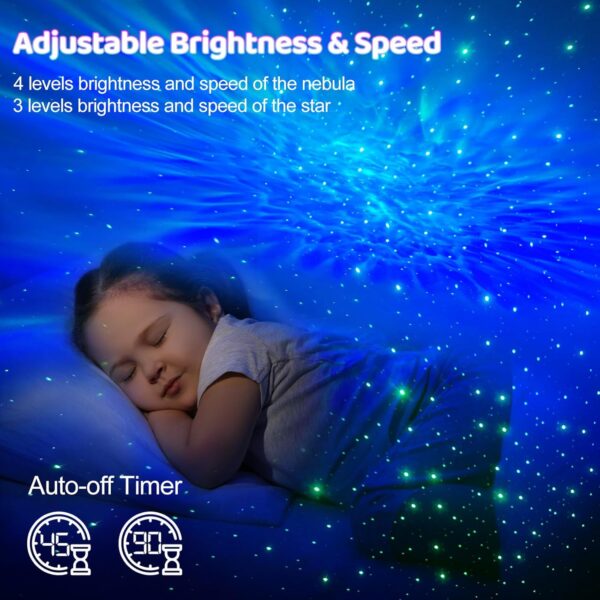Galaxy Projector, Star Projector Galaxy Light Projector for Bedroom with Timer and Remote, Night Light Projector for Kids, Ideal Choice for Birthdays, Christmas, Valentine's Day - Image 4