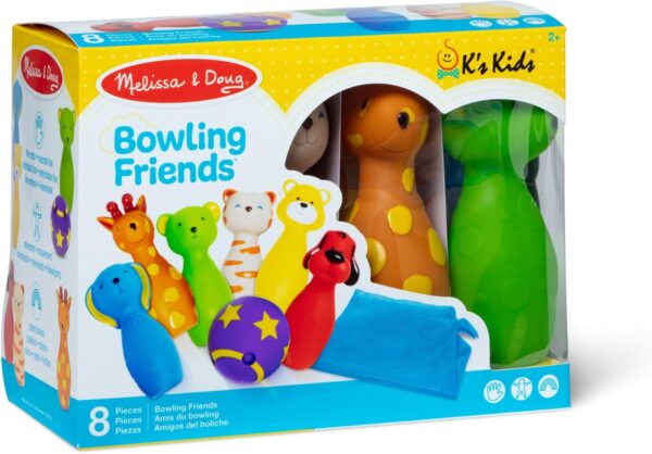 Melissa & Doug K's Kids Bowling Friends Play Set and Game With 6 Pins and Convenient Carrying Case - Image 3