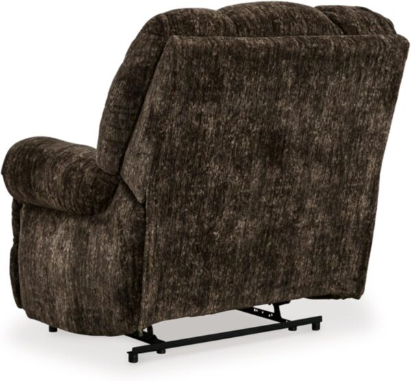 Signature Design by Ashley Movie Man Classic Tufted Velvet Manual Zero Wall Recliner, Dark Brown - Image 7