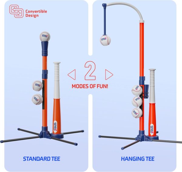 Baseball Batting Tee for Kids - T Ball Set for Toddlers 3-5, 4-6 - Tball Toys for Ages 2-4 - 2 3 4 5 6 Year old Boy Birthday Gift - Toddler Outdoor Toys for 3 Year Old Boys - Gifts for 2 Year old Boy - Image 2