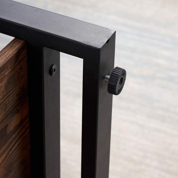 Industrial Coffee Table for Living Room, Sturdy Wood and Metal Cocktail Table with Open Storage Shelf, 47.2 inch Rustic Brown - Image 7