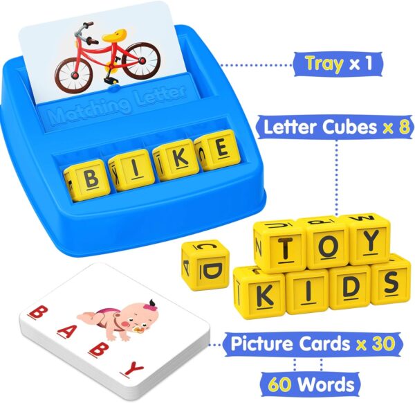 Educational Toys for 3 4 5 Year Old Boys Gift, Matching Letter Game Preschool ABC Learning Toys for Kids Ages 4-8 Years, Christmas Birthday Gifts for 3-6 Year Old Boys Toddler Toys Age 2-4 - Image 6